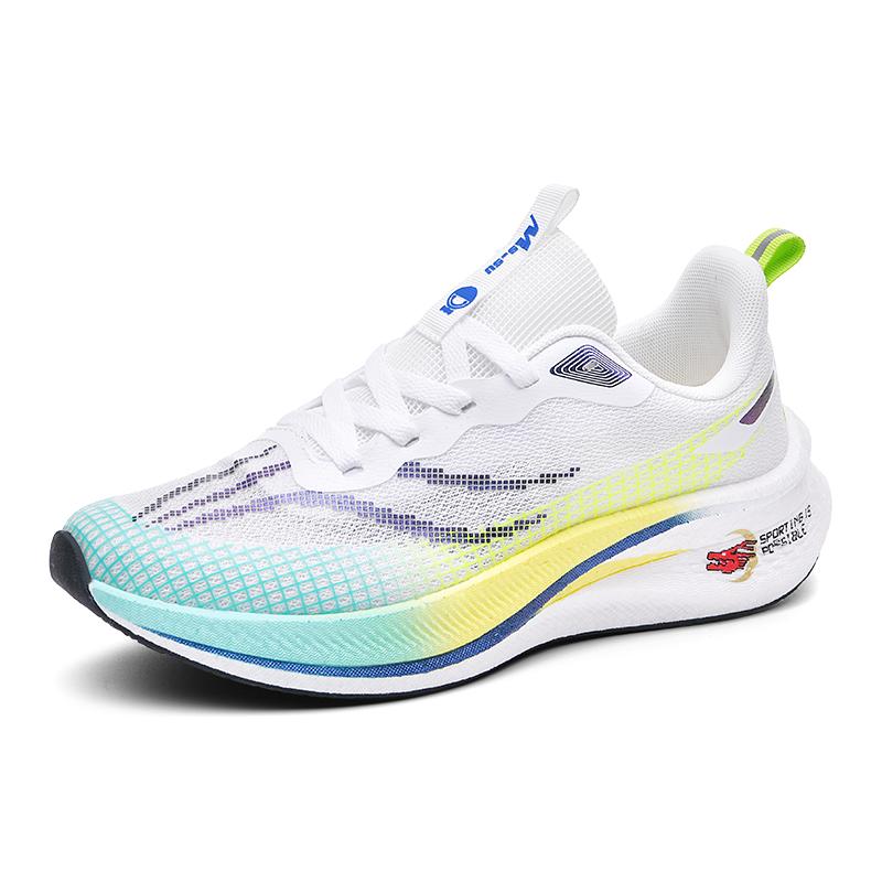 Pantofi sport de modă pentru bărbați și femei, pantofi de alergare casual, suprafață din plasă respirabilă, suport cu placă de carbon, talpă exterioară din cauciuc rezistentă la uzură