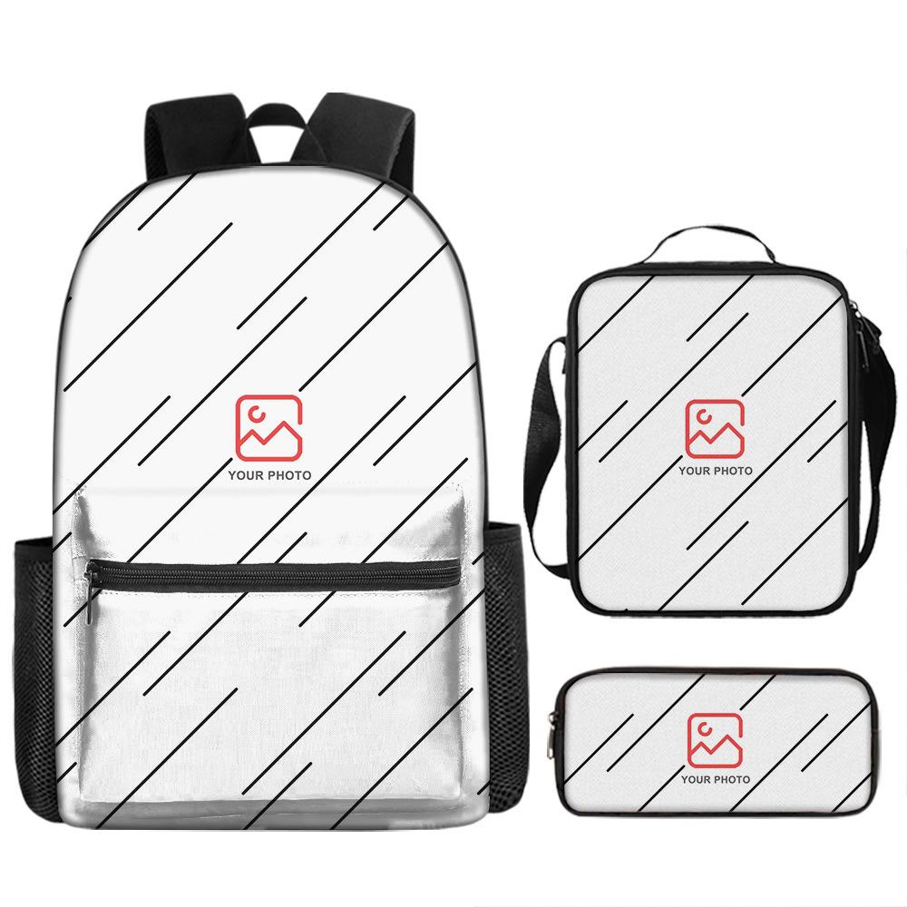 Three-Piece Schoolbag, Primary And Secondary School Students, Animation Backpack, Children'S Schoolbag, Pencil Bag, Satchel, Meal Bag Labeling