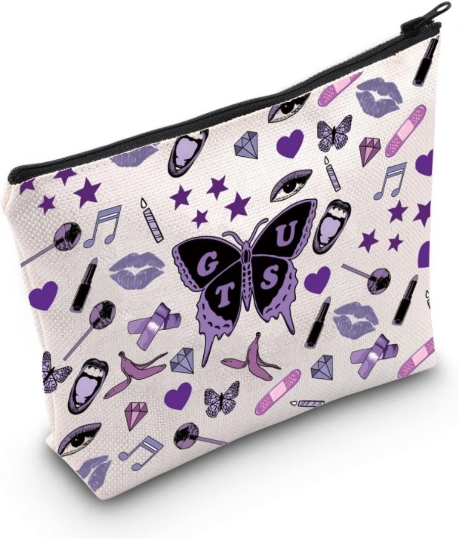 Hot Selling Pink Alphabet Linen Cosmetic Bag Bow Tie Design Fresh Sweet Style StyleF