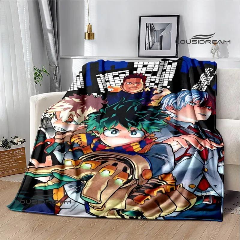Decke mit Cartoon-Aufdruck „My Hero Academia“, warme Flanelldecken, weiche und bequeme Decke, Reisedecke für Zuhause, Geburtstagsgeschenk