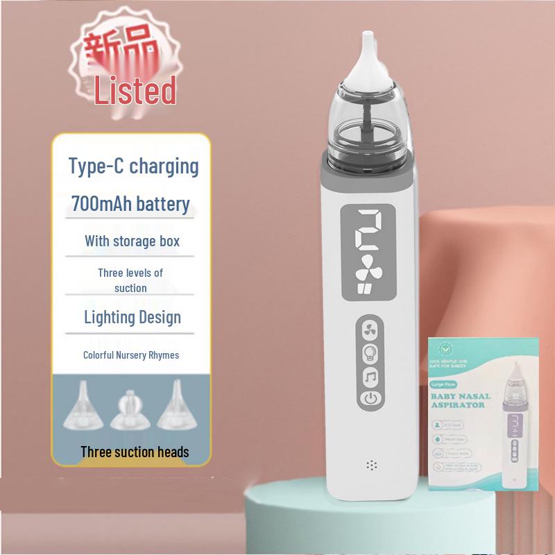 Silicone Electric Baby Nasal Aspirator - Safe Snot and Booger Cleaner