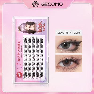 False Eyelashes, Fox Oblique Flying Segmented Thin Stem Natural Single Cluster Eyelashes