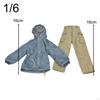 1/6 Figure Coat Pant Set Doll Clothes Miniature Uniform for 12 inch Body