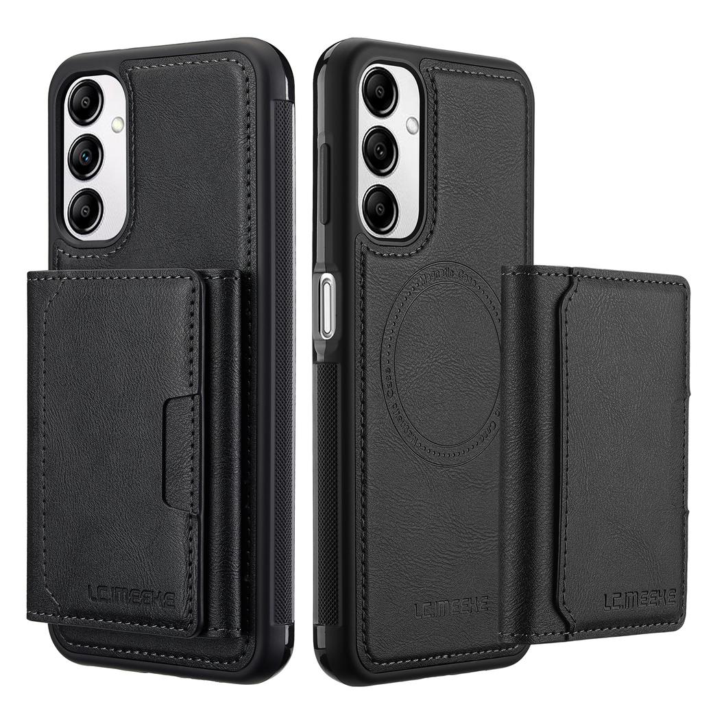 For Samsung Galaxy A54 5G Magnetisk Telefondeksel Lær Bakdeksel med Avtakbar Kortholder