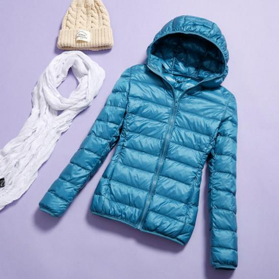 2025 Women's Hooded Lightweight Slim-Fit Down Jacket