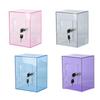 Acrylic Money Saving Box Lockable Coin Storage Box with Keys Large Capacity