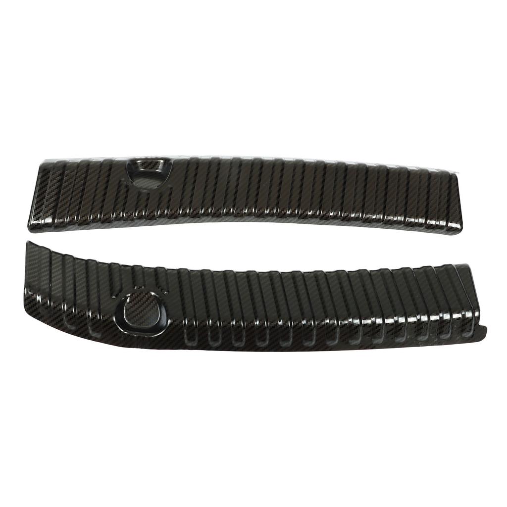 2Pcs Rear Bumper Guard Split Design Stainless Steel Trunk Sill Protector Replacement for Tesla Model Y 2021‑2023 Carbon