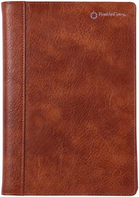 Franklin Planner Organizer A5 1-Page-Per-Day PU Leather January 2025 Start Braun 86302