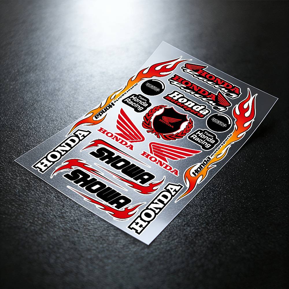 ARA1 For HONDA Reflective Motorcycle Stickers, 3M Safety Warning At Night In the Dark Scooter Helmets