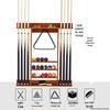 Wall-Mounted 8-Hole Billiard Cue Rack
