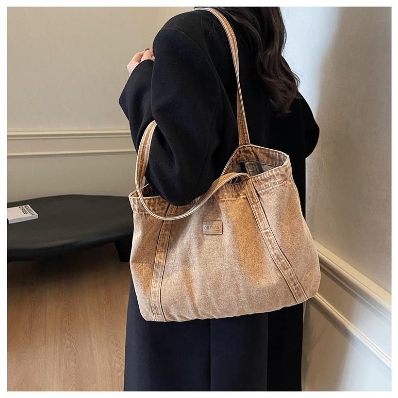 Customized Vintage Denim Bag for Women 2025 New Small Retro Shoulder Bag Casual Tote Bag