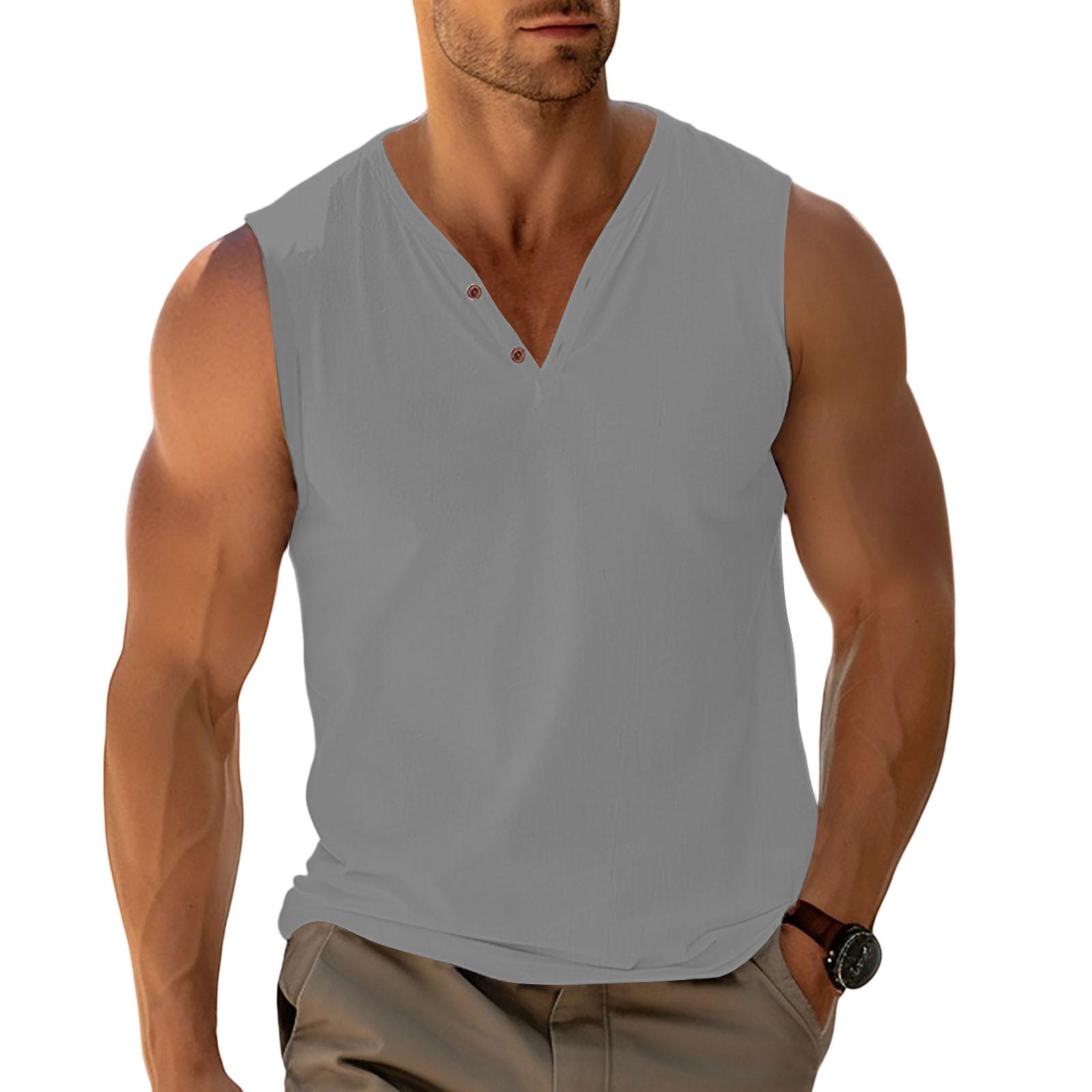 

Мужской облегающий повседневный полуоткрытый базовый слой без рукавов, жилет для фитнеса и спорта на открытом воздухе XL