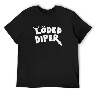 Loded Diper - koszulka z vintage logo koszulka anime męska koszulka męska koszulki z grafiką męskie zabawne koszulki