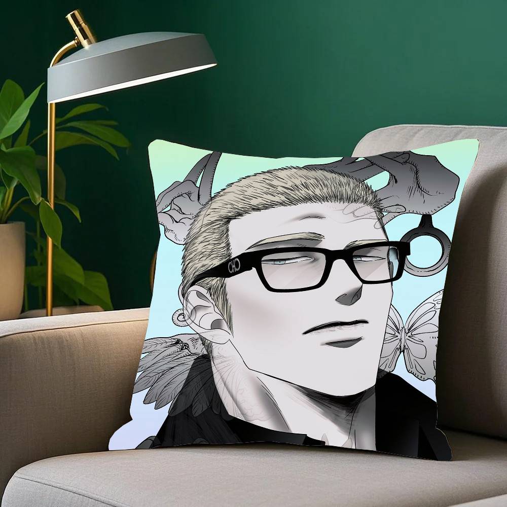 Anime S-Shutline Pillow Case Fashion Square Pillowcase Bedroom Sofa Room Ins Decoration Leisure