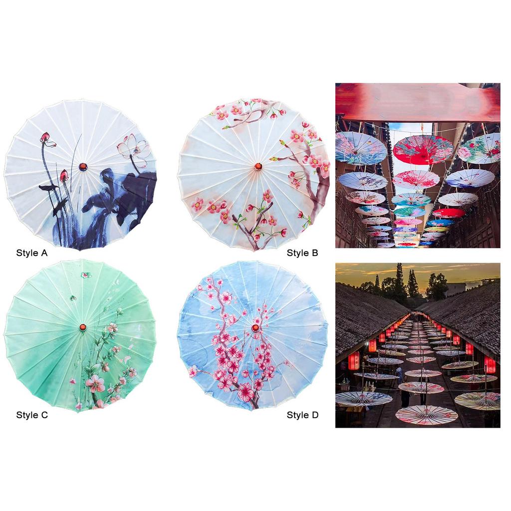 Silk Cloth Women Umbrella Decorative Umbrella for Costumes Decoration Party