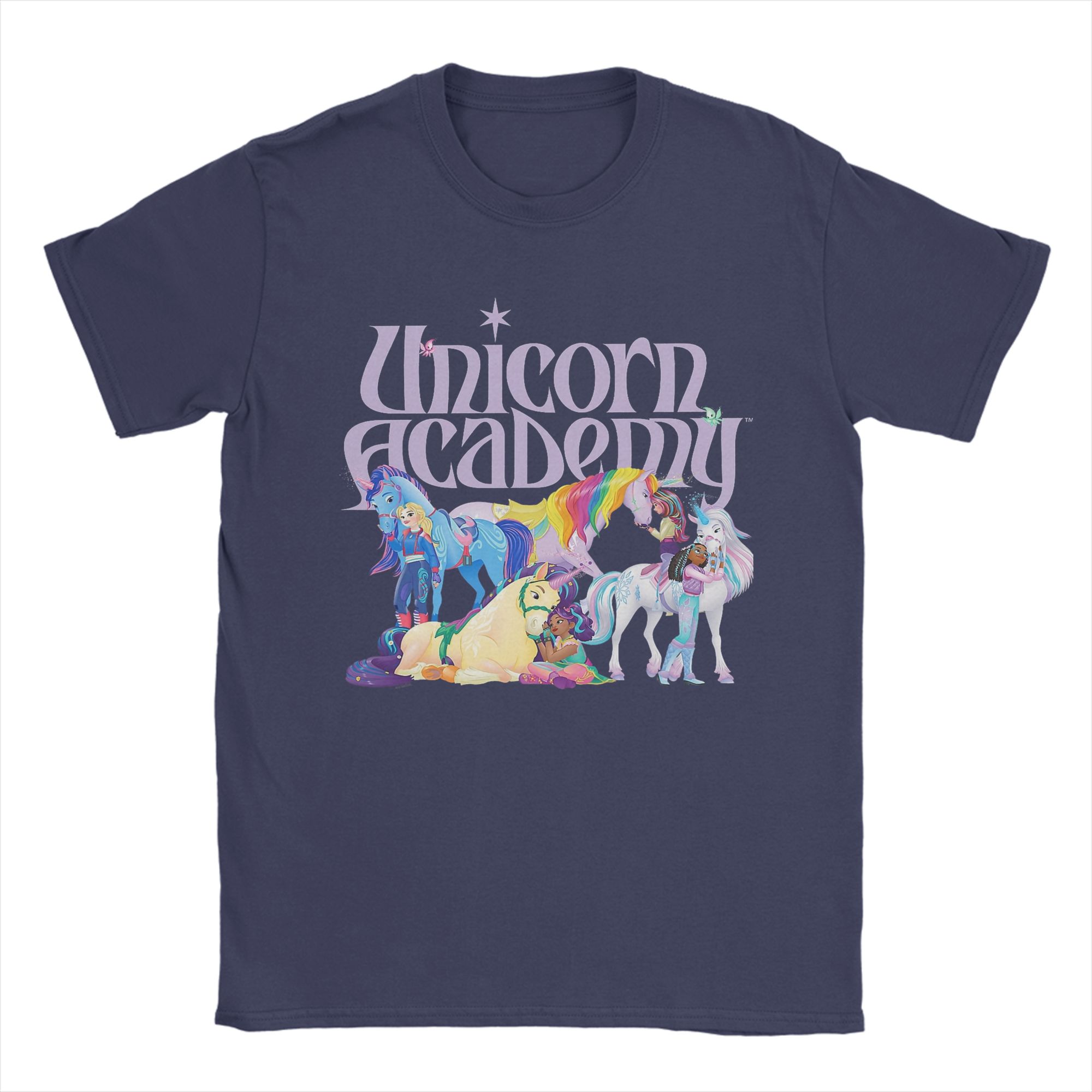 

Unicorn Academy Riders T Shirt Summer 100 Cotton TShirts For Men Casual Tee Shirt Short Sleeve Y2K Funny Tops 4XL