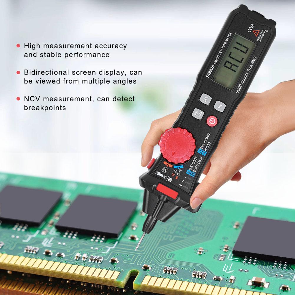 Pocket Pen Multimeter Portable Mini Smart Digital Meter Ammeter TA802B Auto Recognition