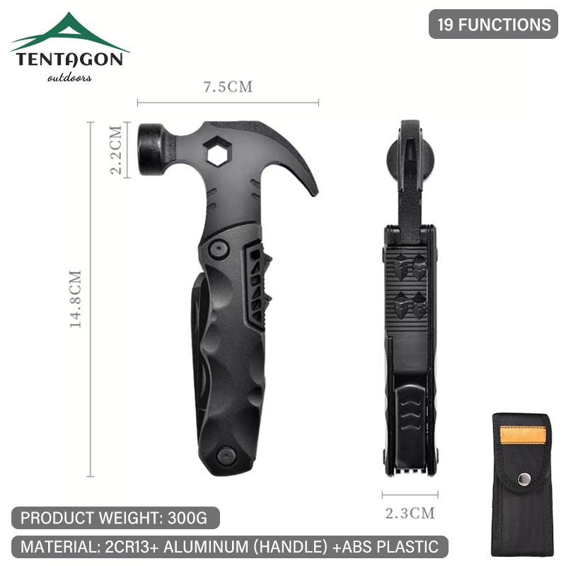 Portable Multifunctional Plier Tool Claw Hammer Stainless Steel Tool Outdoor Survival Wire Cutter Camping Knife Wrench Hand Tool