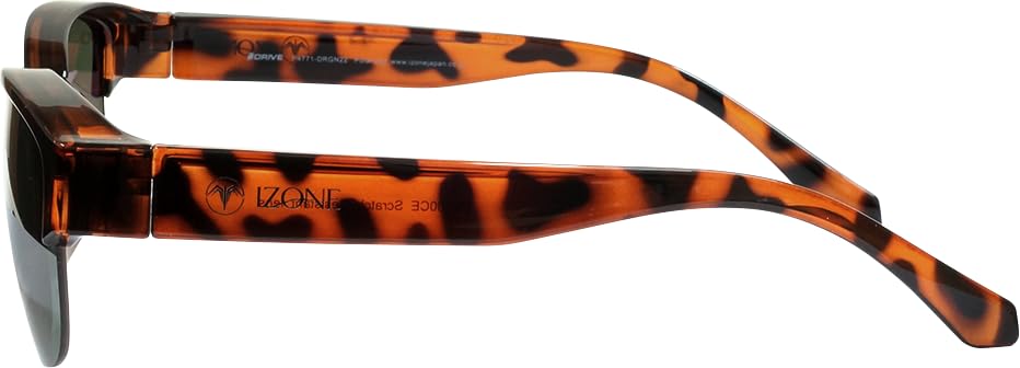 iZONE Polarized Sunglasses Over Glasses IDRIVE Driving Golf Fishing [iZONE] P4771-DRGN22 (Demi Brown-Green)