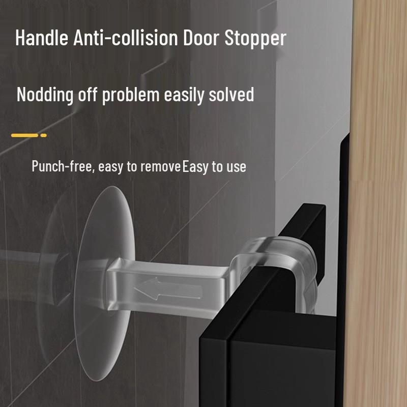 Silicone Windproof Door and Window Stopper, Punch-Free Anti-Collision Pad for Kitchen and Bathroom