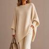 Damen Pullover aus Wolle, einfarbig, lockere Passform, Herbst/Winter 2025