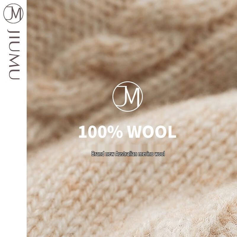 JIUMU Women's Pure Wool Knitted Gloves