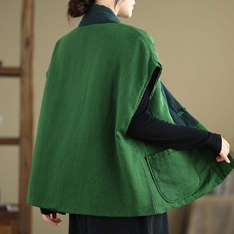 Weste für Damen Baumwolle Herbst Winter Ärmellose Tops Weste Übergröße Verdickte Weste