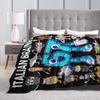 6 7 Italienischer Brainrot Sechs Sieben Meme Flanelldecke Langlebige Überwurfdecke für Wohnzimmer Lustige Bettdecke Sofa Bettbezug