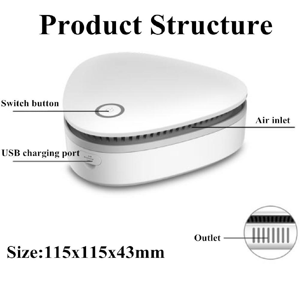 Mini Car Air Purifier Humidifier Ozone Generator Deodorizer Fridge Purification for Refrigerator Deodorizer Pet Home Toile