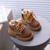 Kids' British Style Fleece-Lined Non-Slip Martin Boots for Winter