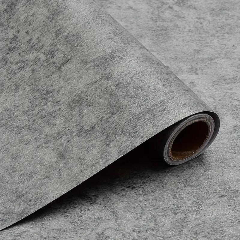 

1 Roll Self-Adhesive Wallpaper, Cement Gray Textured Contact Paper, Peel And Stick, Waterproof Removable Living Room Kitchen Bed ZH 40cm x 100cm
