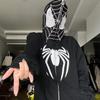 American Retro Spider-Man Hooded Zip Sweatshirt Streetwear Couple Jacket Teens