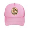 Rustic Wild Horse Head Emblem Mesh Baseball Cap Polyester Forward Observations Hat Adjustable Golf Hat Summer