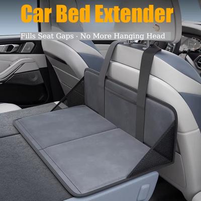 For SUV Trunk Bed Extension Board | Single Seat Rear Seat Extender & Head Guard | Auto Travel Interior Accessories