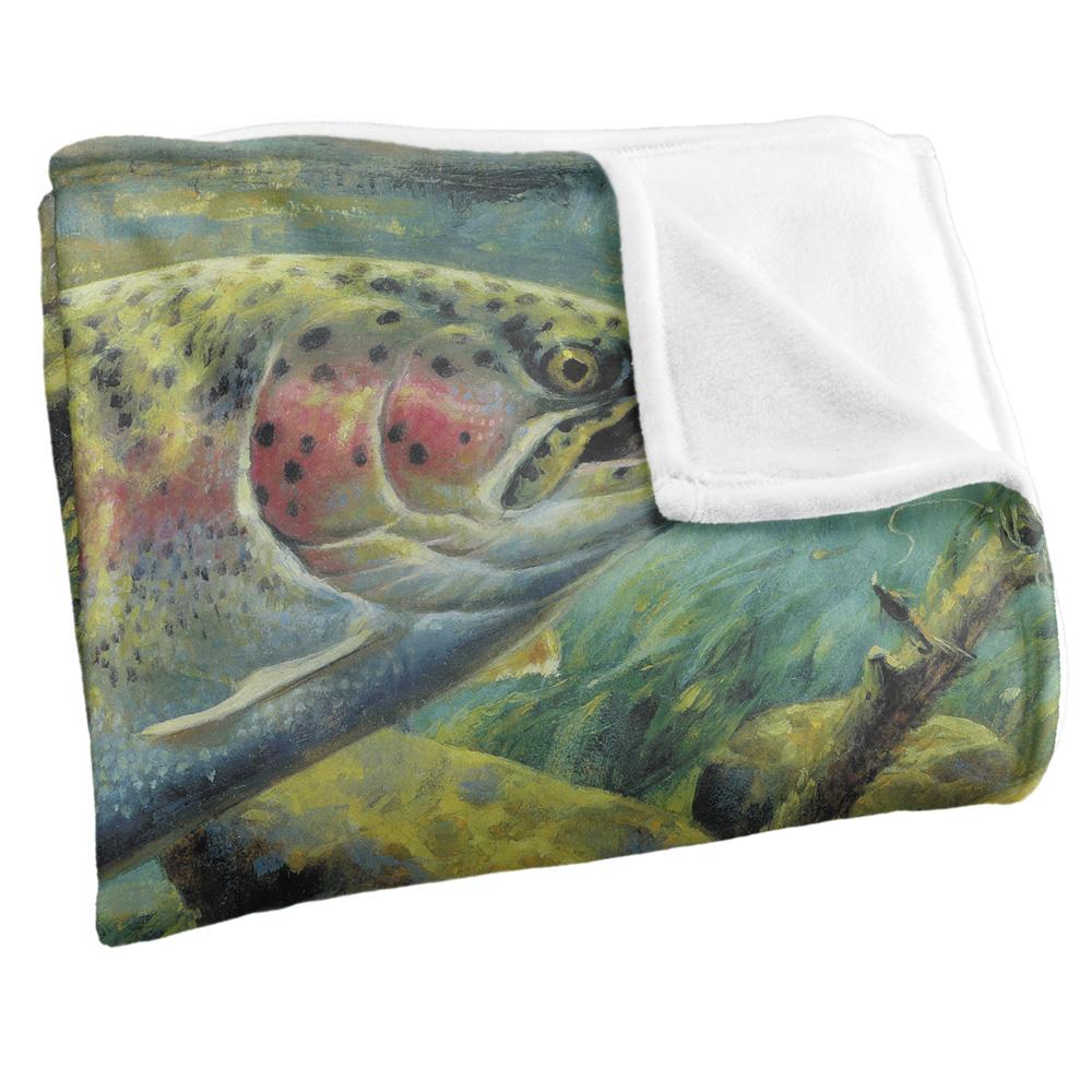 Wild Wings Rainbow Trout 2 Silky Supersoft Blanket