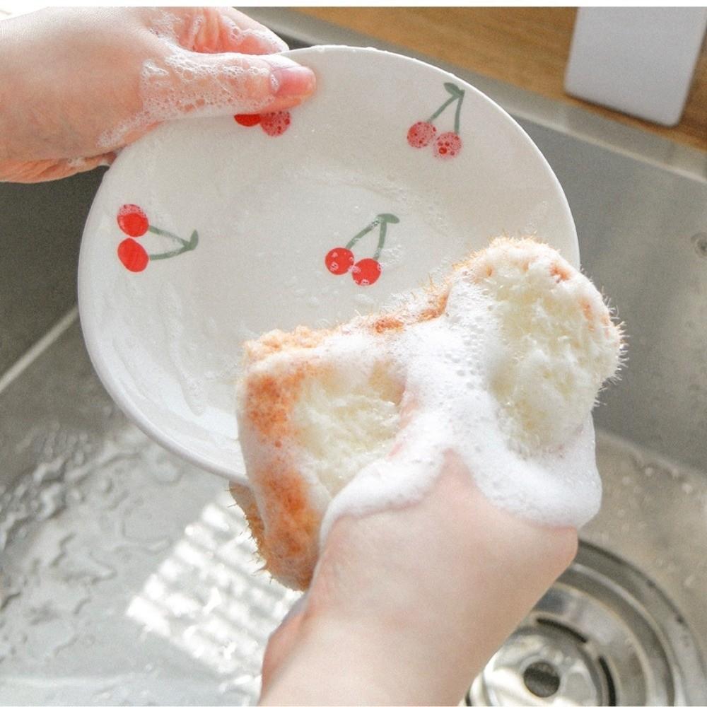 3pcs Eco-Friendly Kiwi Fruit Dishwashing Cloth Microfiber Oil Cleaning Toast Wiping Rags Non Scratch Multi-purpose
