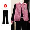 Mom's Spring Golden Velvet Suit: Middle-Aged & Elderly Women's Tang Vest & Top - New Spring/Autumn Style