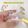 1 Pc Adjustable Knitting Loop Crochet Multi Style Metal Loop Knitting Ring Finger Wear Thimble Yarn Guides Sewing Accessories