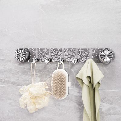 Drehbare Saugknapfhaken Eine Reihe lochfreier, stark belastbarer Haken Haushalt Mantelhaken Reihen von Haken Badezimmer Reihen von Klebehaken