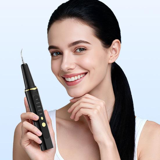 מסיר אבנית שיניים עם 1-4 ראשים להחלפה הסרת אבנית ופלאק כלי דנטלי לבית ולנסיעות נטען אולטרסוני חשמלי לניקוי שיניים