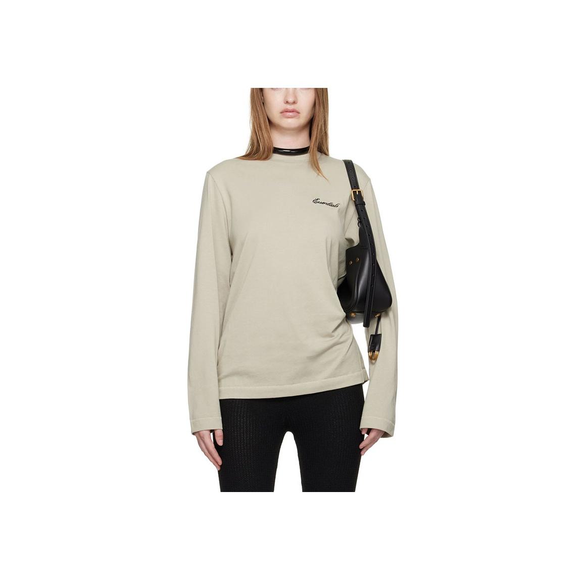 Fear Of God Essentials FW25 Logo Crewneck Long Sleeve Loose T-Shirt Women tops 125SP255886FW XL