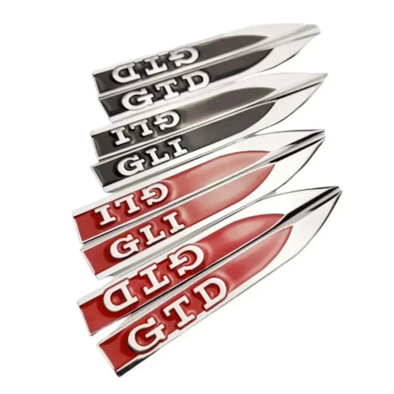 Nové 1ks 3D kovový odznak na blatník pro karoserii vozu Volkswagen VW Golf 7 6 5 GTD GLI Samolepka s logem Znak Dekály Stylingový doplněk