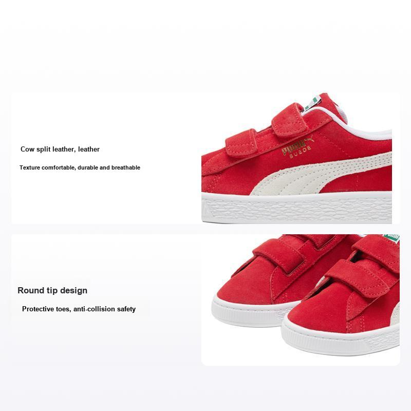 Puma Classic Xxi Casual Low-Top Kids Sneakers Kids Sneakers White Red 380563-02