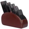 Remote Control Holder with 5 Compartments Faux Leather Desk Organizer TV Remote Storage Caddy Tabletop Holder for Living Room Office Home Use