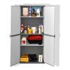 TOOD Tall Resin Storage Cabinet - 3 Shelves - Gray