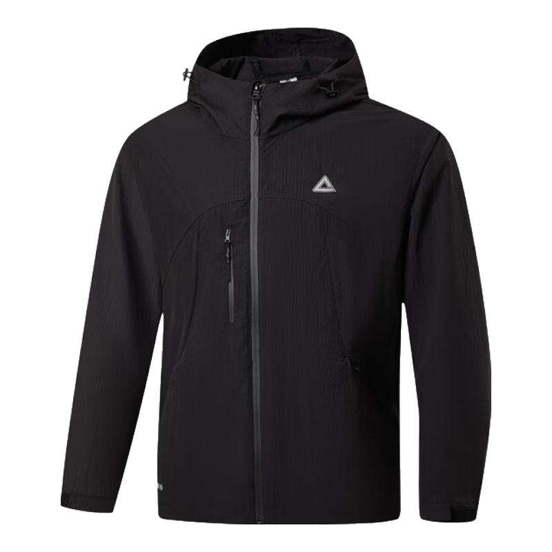 Peak Men s Water-Resistant Hooded Windbreaker Jacket DF243001 L