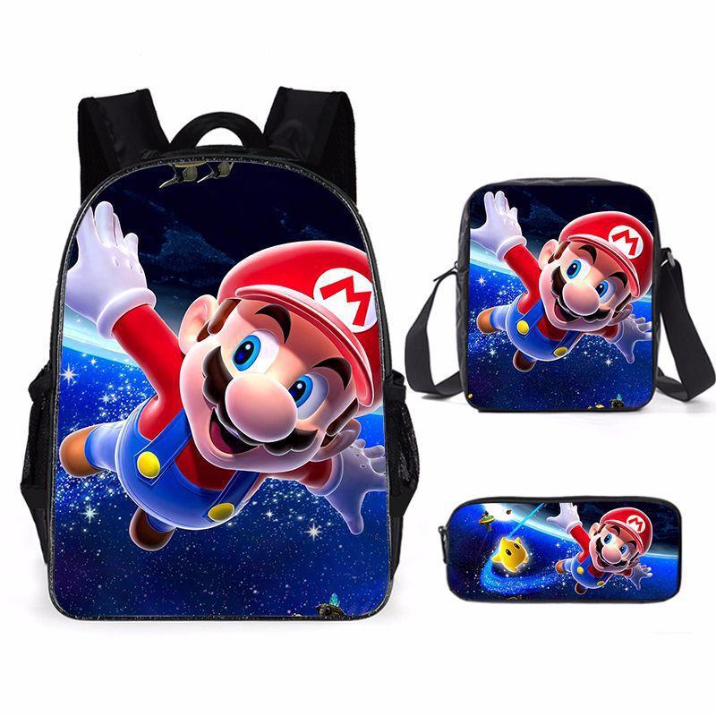 Cartoon Backpack, Primary And Secondary School Students Three-Piece Set, School Bag, Backpack, Shoulder Bag, Pencil Case.