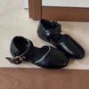 Fashion Belt Buckle Red Mary Janes Flats 2025 Spring Autumn New Walking Comfy Casual Flat Shoes