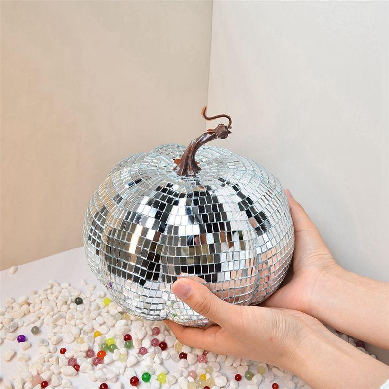 M-Modern-DISCO-Mirror Ball For Bar And Wedding, Ornaments, Pumpkin,Pumpkin Disco Ball Halloween Home Decor