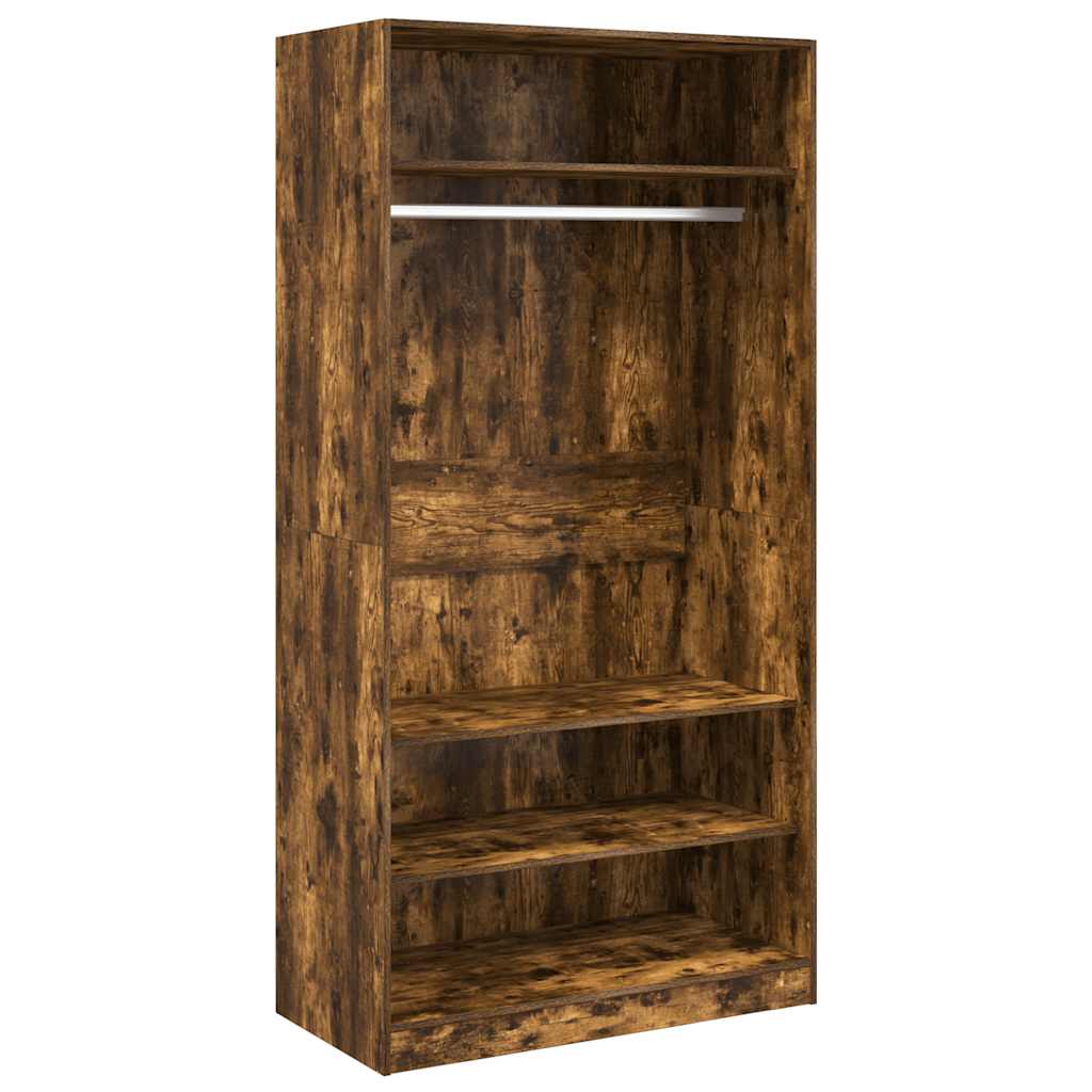 Wardrobe Smoked Oak 100 x 50 x 200 cm Particleboard